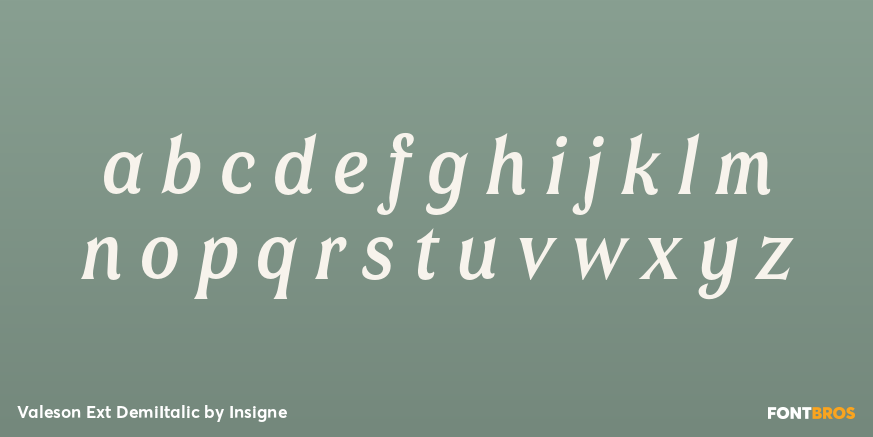 Valeson Ext DemiItalic Font Poster #1