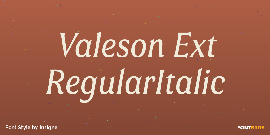 Valeson Ext RegularItalic Poster