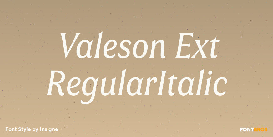 Valeson Ext RegularItalic Poster