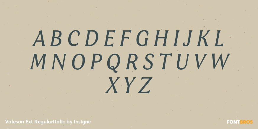 Valeson Ext RegularItalic Font Poster #1