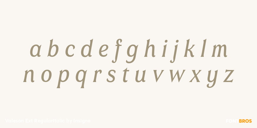 Valeson Ext RegularItalic Font Poster #1