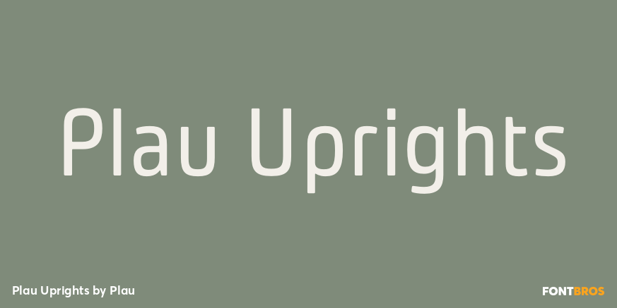 Plau Uprights Font Poster