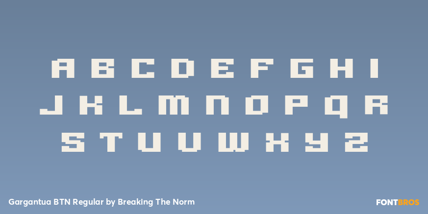 Gargantua BTN Regular Font Poster #3