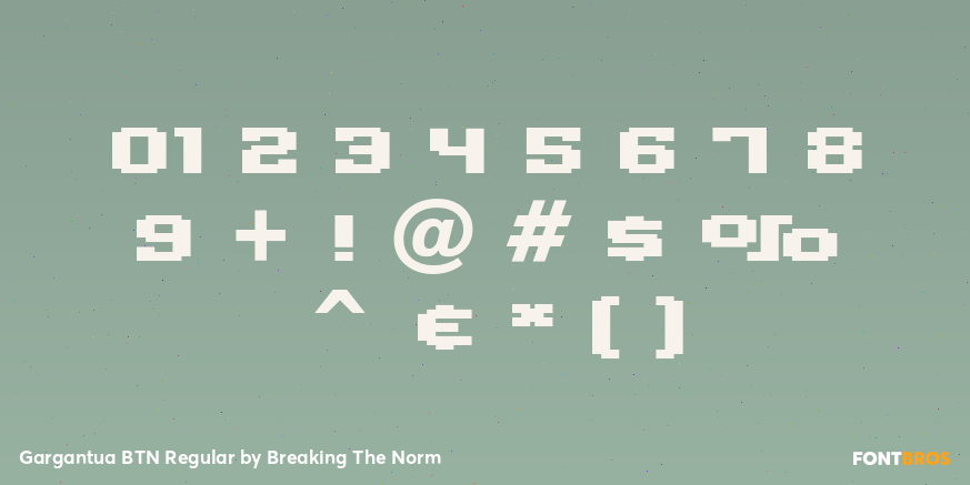 Gargantua BTN Regular Font Poster #4