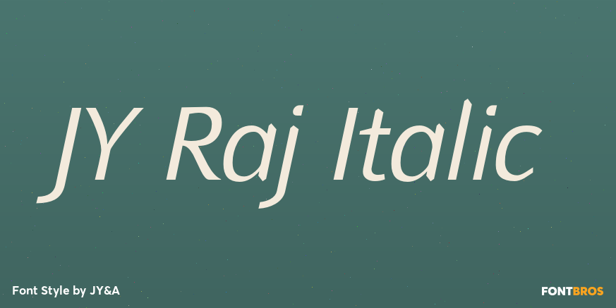 JY Raj Italic Poster