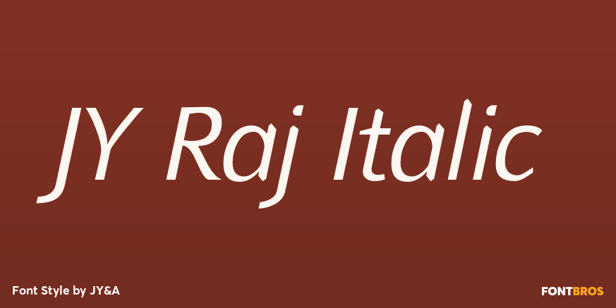 JY Raj Italic Poster