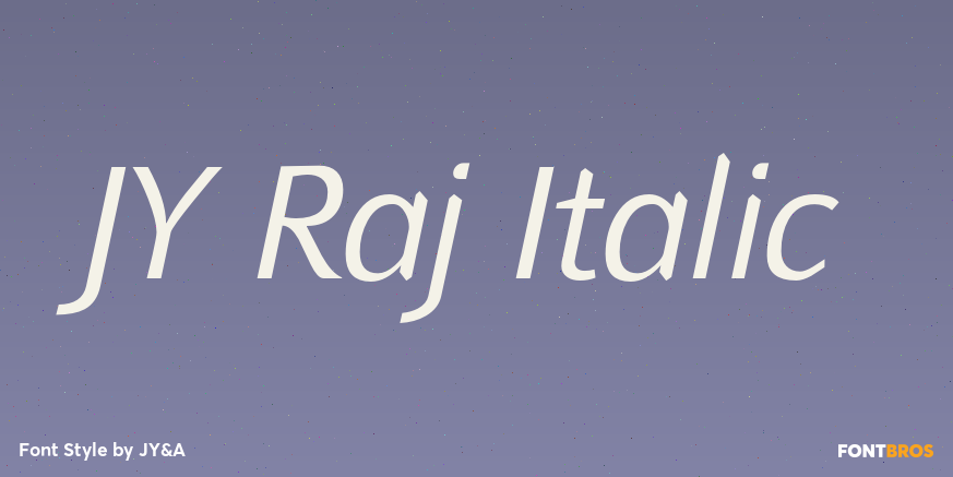 JY Raj Italic Poster