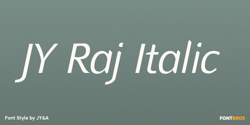 JY Raj Italic Poster