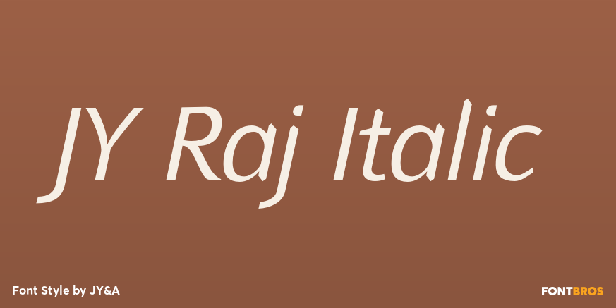 JY Raj Italic Poster