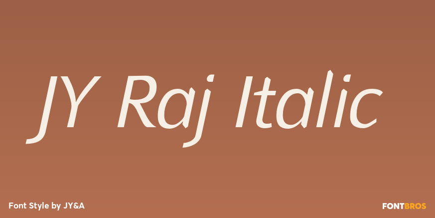 JY Raj Italic Poster