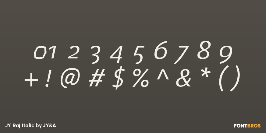 JY Raj Italic Font Poster #4