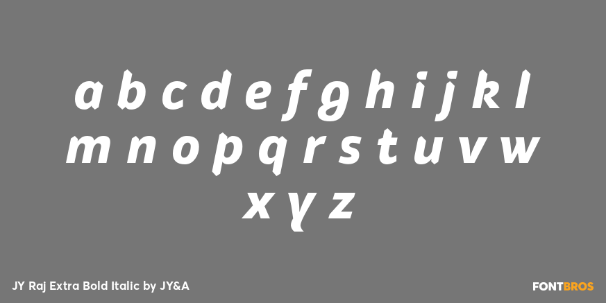 JY Raj Extra Bold Italic Font Poster #3