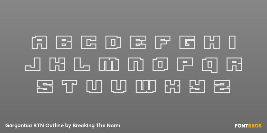 Gargantua BTN Outline Font Poster #2