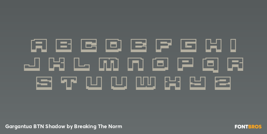 Gargantua BTN Shadow Font Poster #2