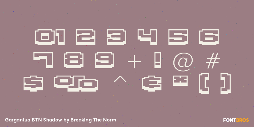 Gargantua BTN Shadow Font Poster #4