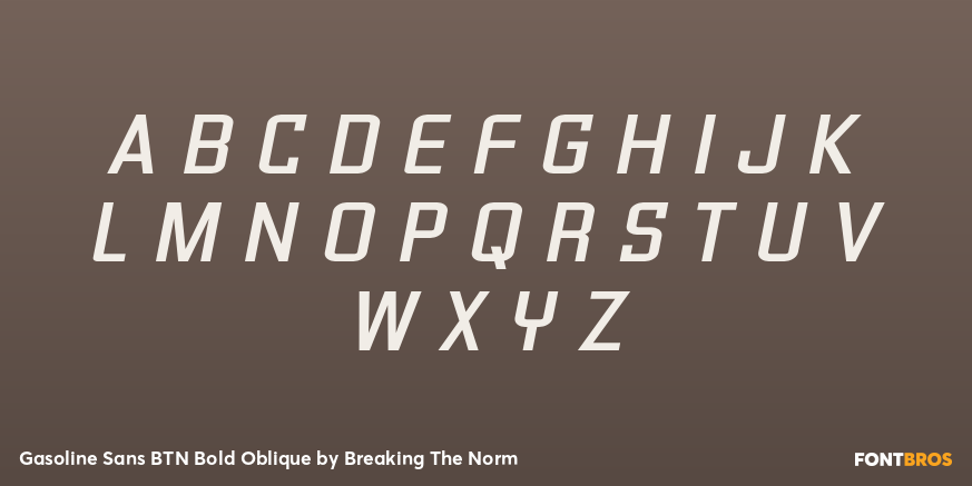 Gasoline Sans BTN Bold Oblique Font Poster #2