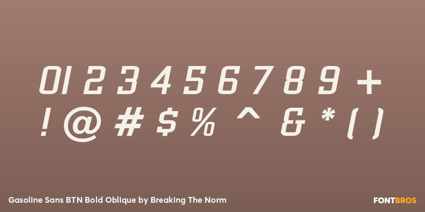 Gasoline Sans BTN Bold Oblique Font Poster #4
