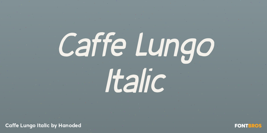 Caffe Lungo Italic Font Poster #1