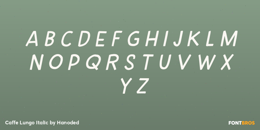 Caffe Lungo Italic Font Poster #2