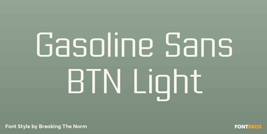 Gasoline Sans BTN Light Font Poster #1