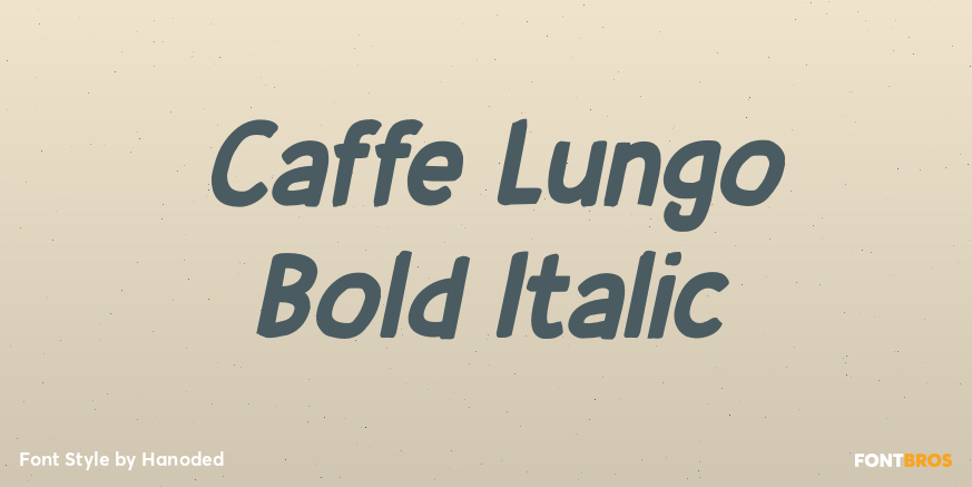 Caffe Lungo Bold Italic Font Poster #1