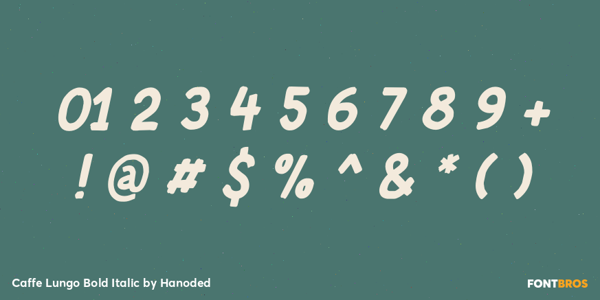 Caffe Lungo Bold Italic Font Poster #1