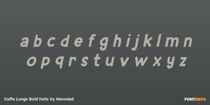 Caffe Lungo Bold Italic Font Poster #1