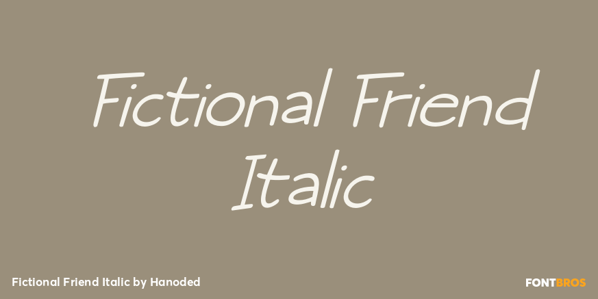 Fictional Friend Italic Font Poster #1