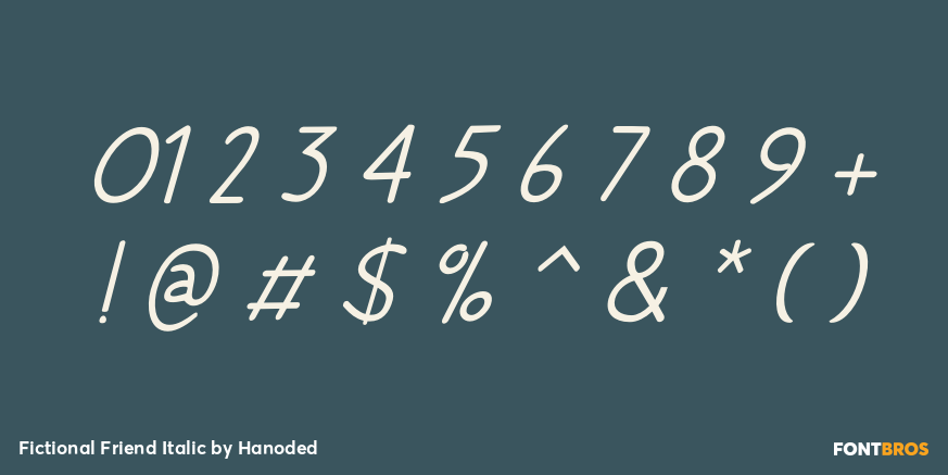 Fictional Friend Italic Font Poster #4