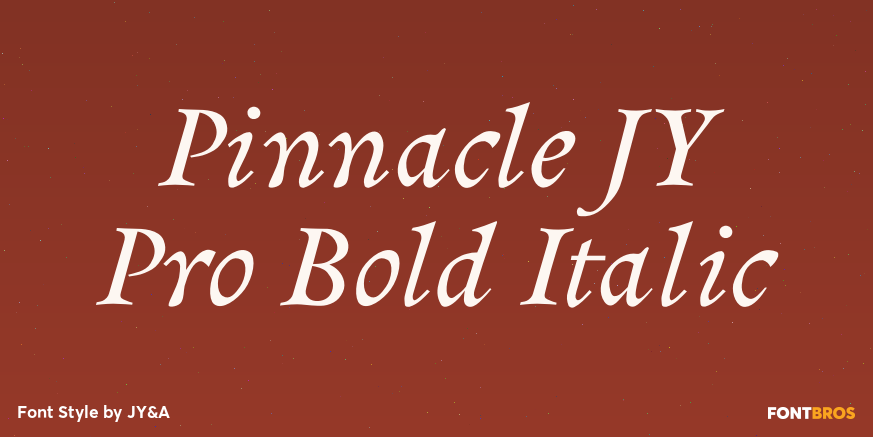 Pinnacle JY Pro Bold Italic Poster