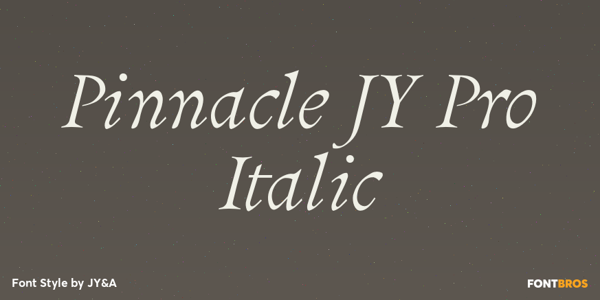 Pinnacle JY Pro Italic Poster