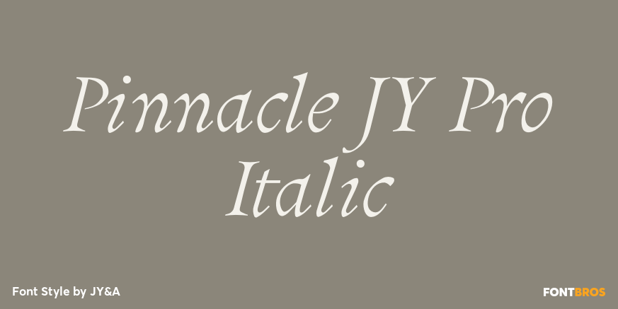 Pinnacle JY Pro Italic Poster