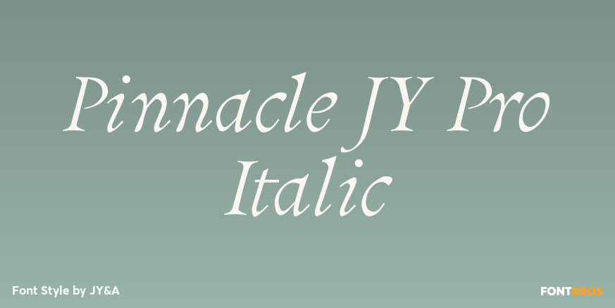 Pinnacle JY Pro Italic Poster