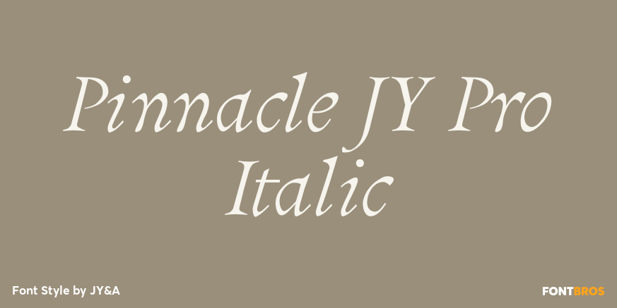 Pinnacle JY Pro Italic Poster