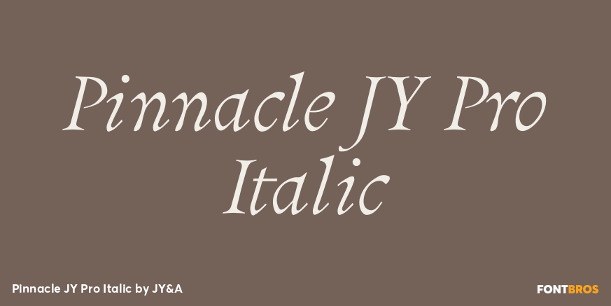 Pinnacle JY Pro Italic Poster