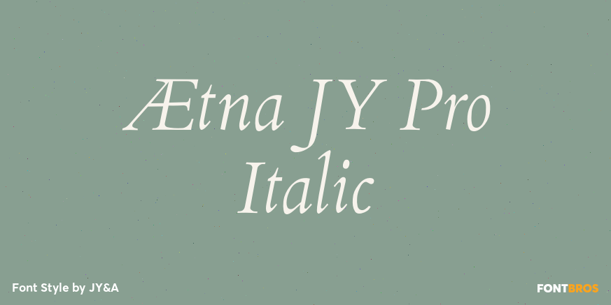 Ætna JY Pro Italic Poster