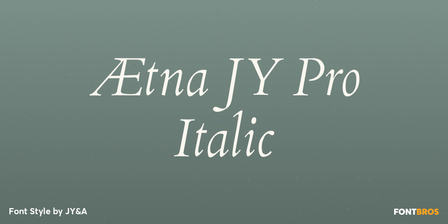 Ætna JY Pro Italic Poster