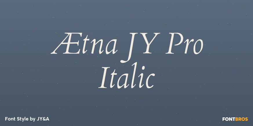 Ætna JY Pro Italic Poster