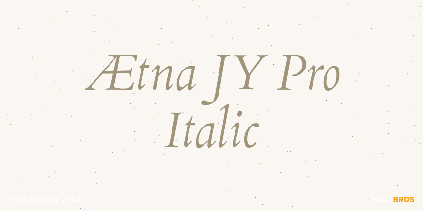 Ætna JY Pro Italic Poster