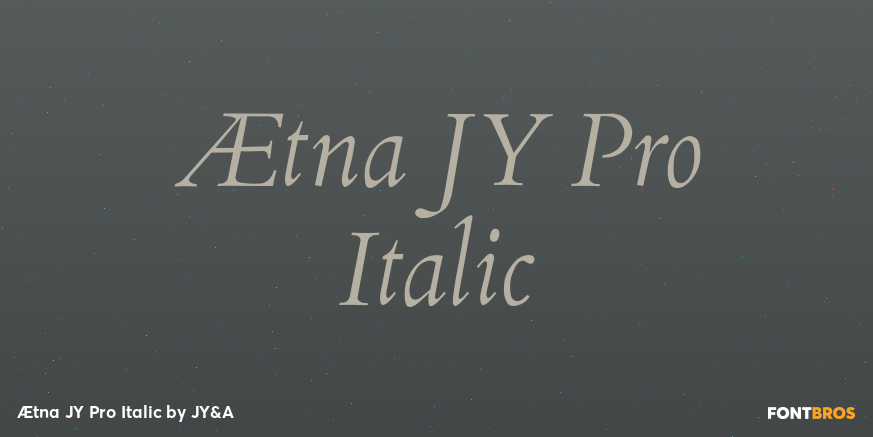 Ætna JY Pro Italic Poster