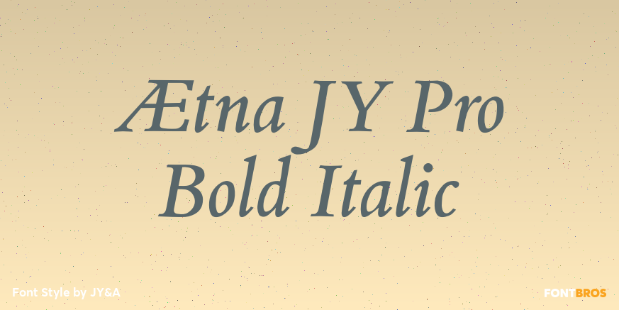 Ætna JY Pro Bold Italic Font Poster #1