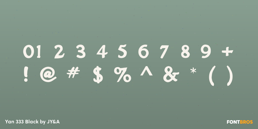 Yan 333 Black Font Poster #1