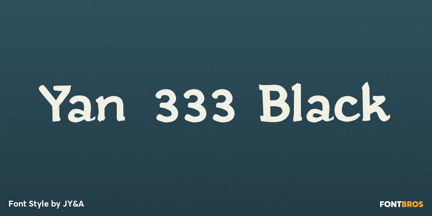 Yan 333 Black Poster