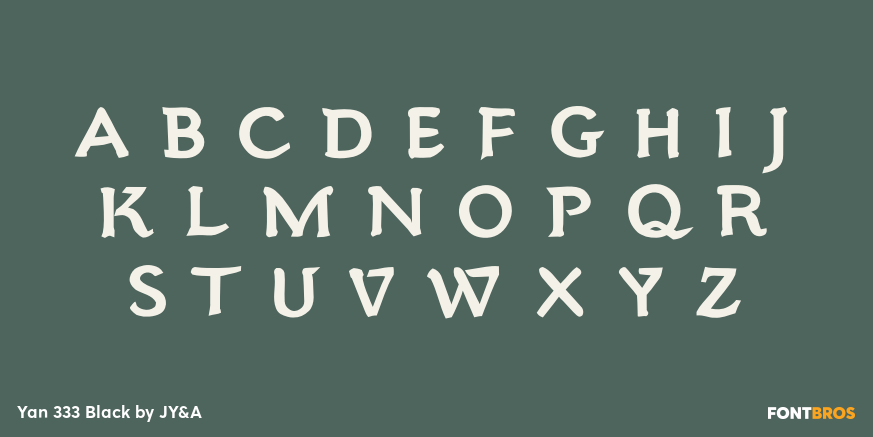 Yan 333 Black Font Poster #2