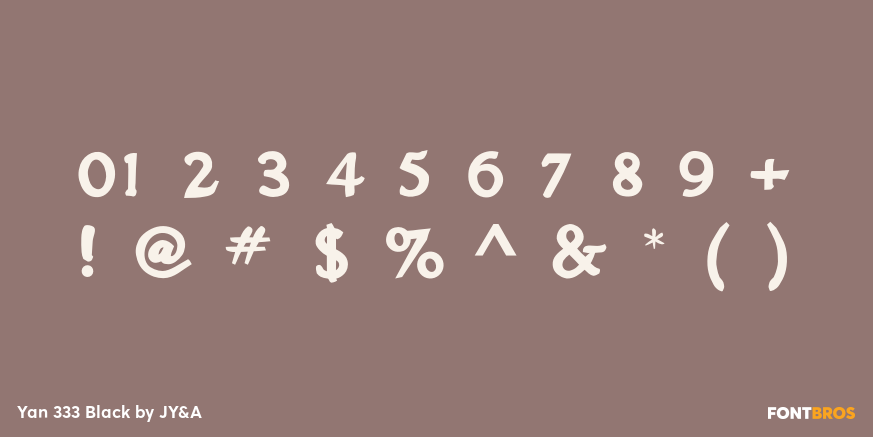 Yan 333 Black Font Poster #4