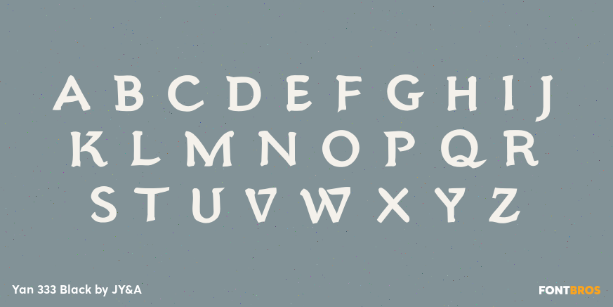 Yan 333 Black Font Poster #1