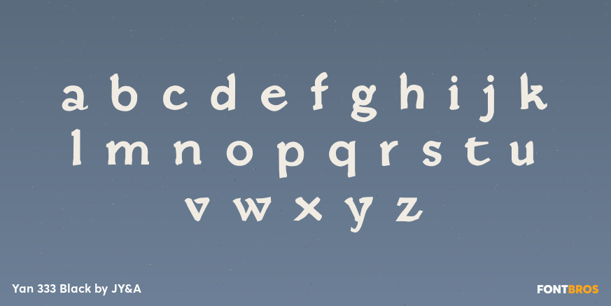 Yan 333 Black Font Poster #1