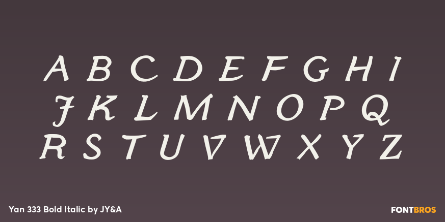 Yan 333 Bold Italic Font Poster #1