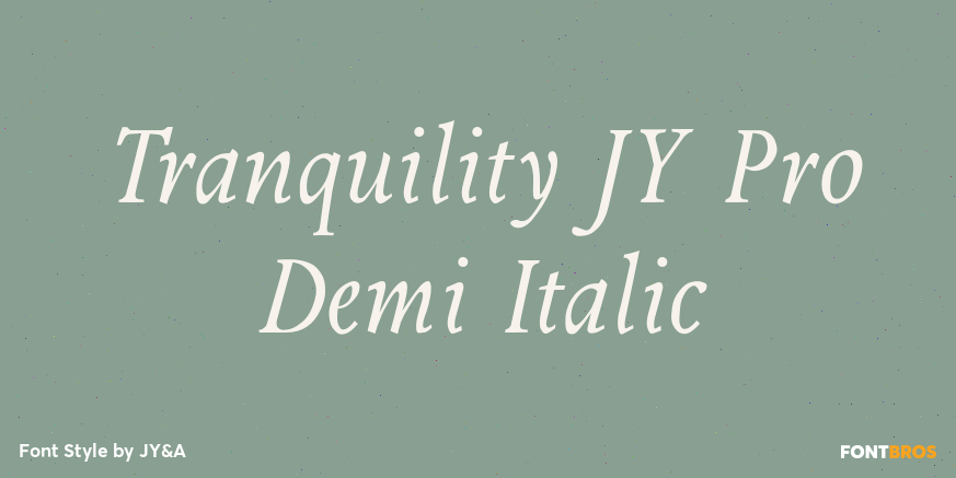 Tranquility JY Pro Demi Italic Poster