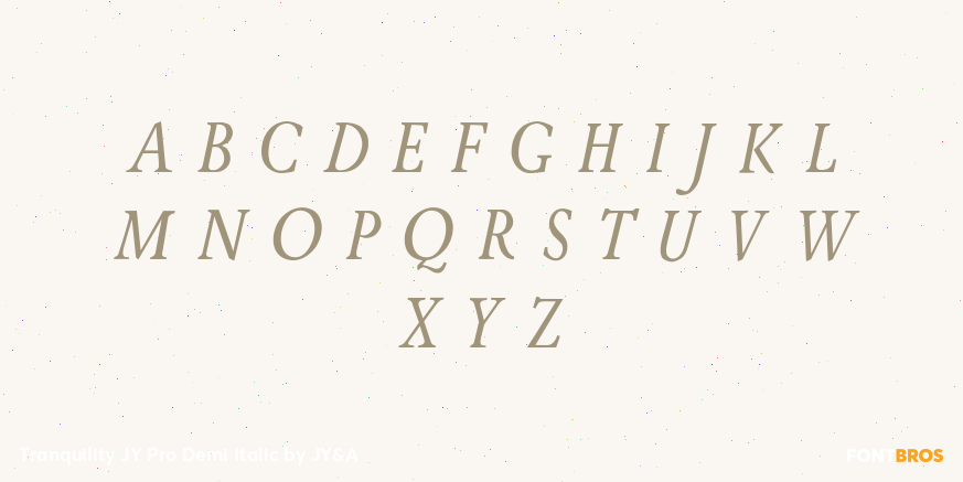 Tranquility JY Pro Demi Italic Font Poster #1